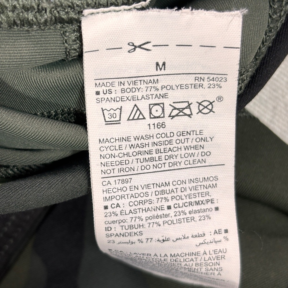 Old Navy Active Elevate Go-Dry Camo Leggings Women Medium Green High Rise Pocket - Picture 6 of 6